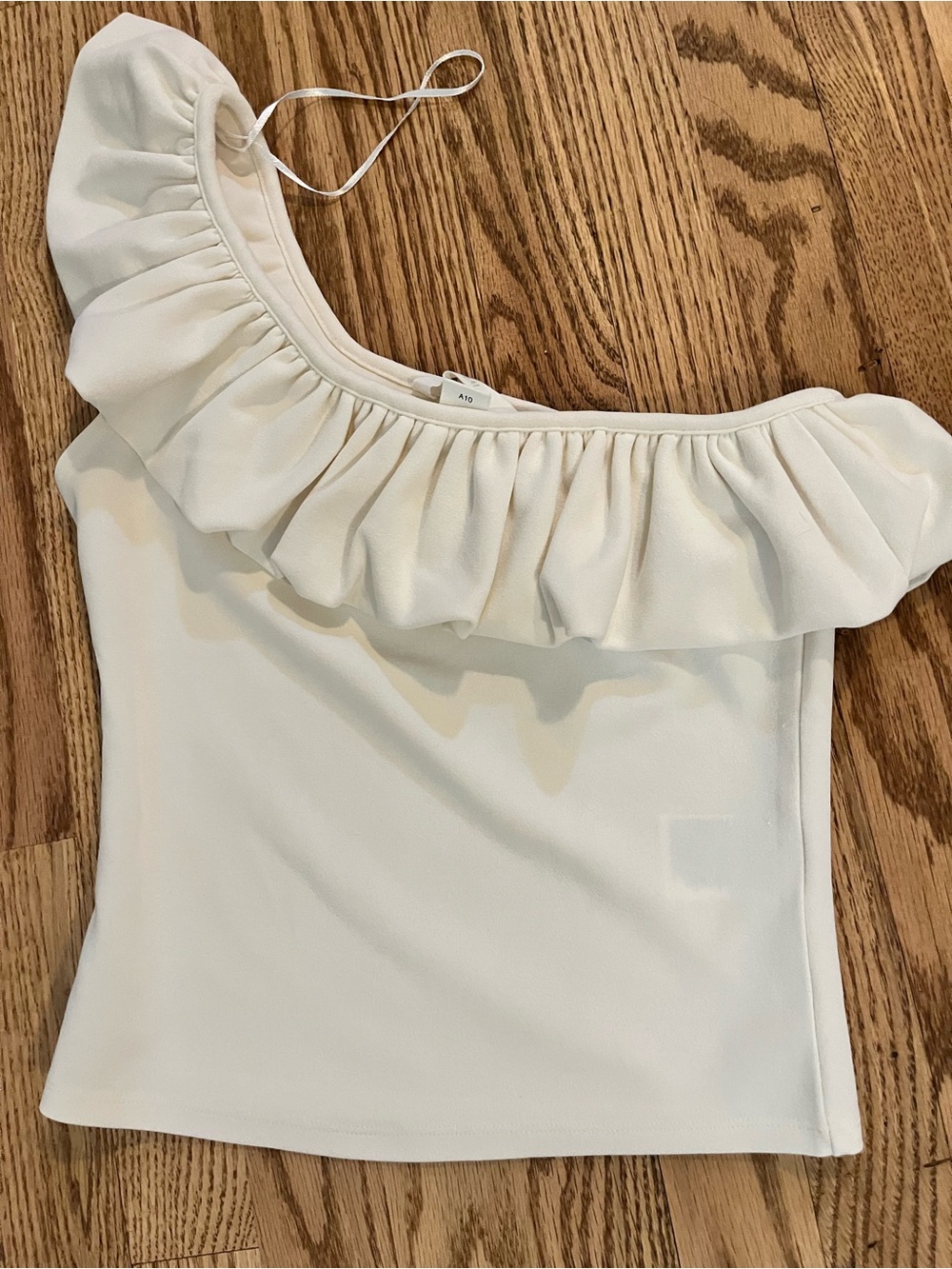 H&M Off-Shoulder Ruffle Top in Ivory